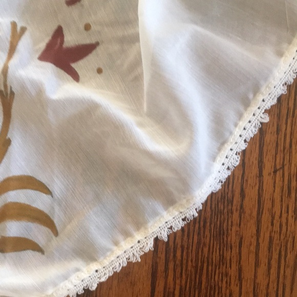 Triangular off white Head, Neck , Hair Scarf hand painted Made in Greece - Picture 3 of 5